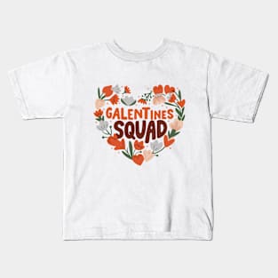 Cute Galentine's Day Squad Gang Girls Valentine 2024 Funny Kids T-Shirt